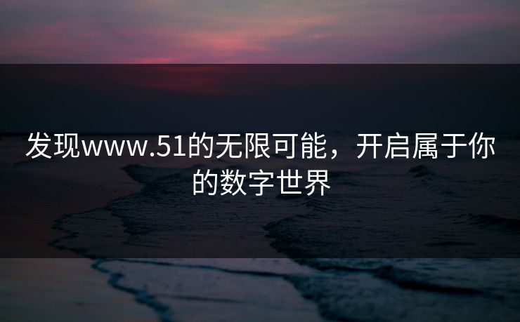 发现www.51的无限可能,开启属于你的数字世界